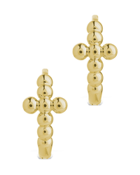 Patrycja Beaded Cross Micro Hoops