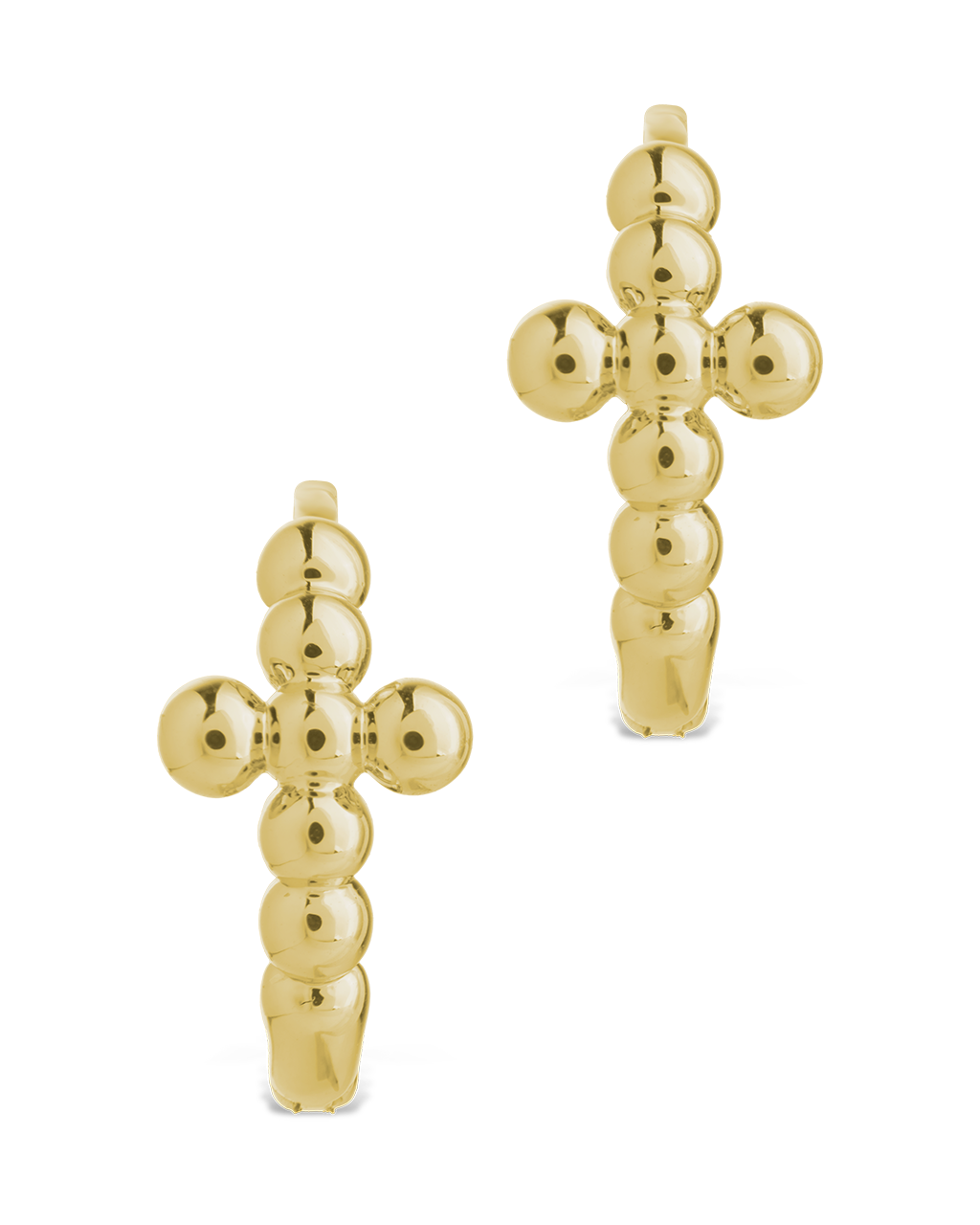 Patrycja Beaded Cross Micro Hoops