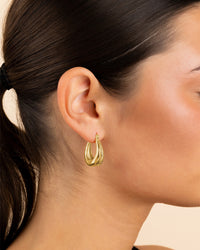 Athena Ribbed Hoops