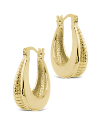 Athena Ribbed Hoops
