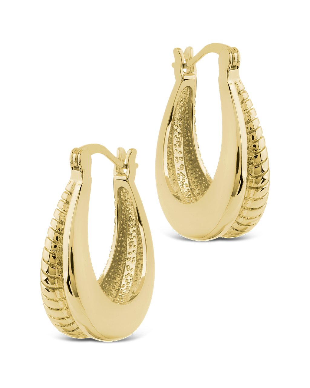 Athena Ribbed Hoops
