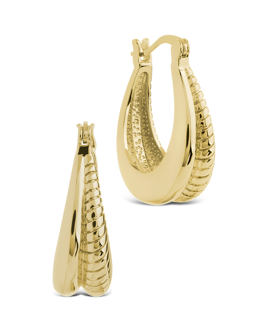 Athena Ribbed Hoops