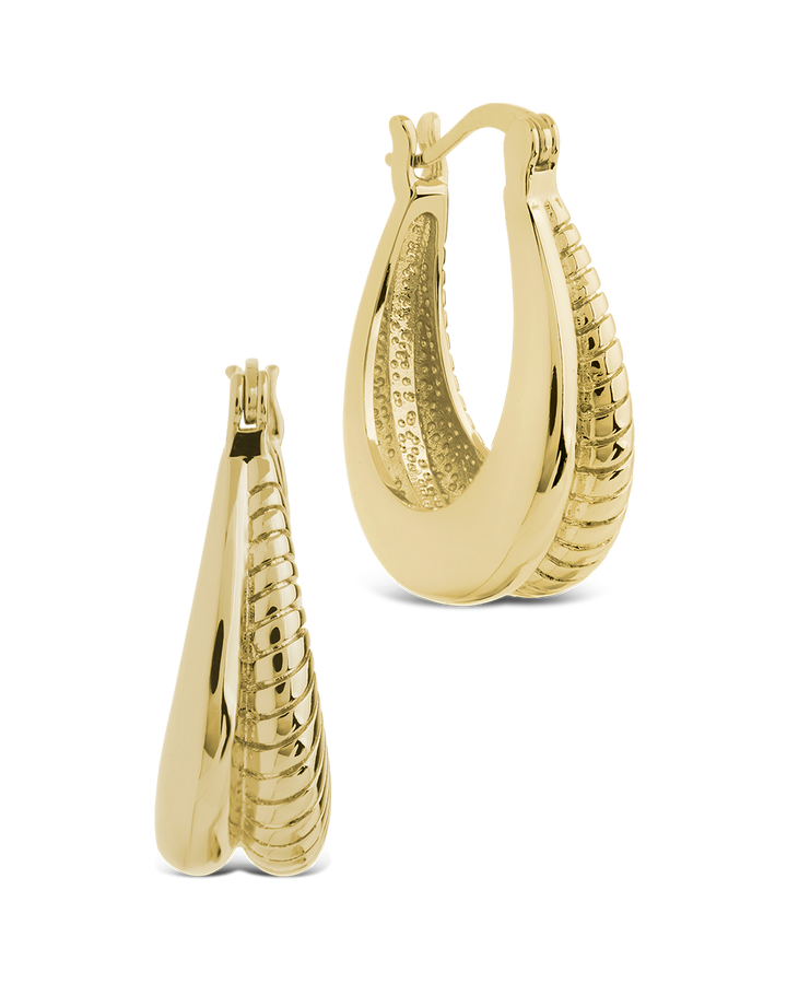 Athena Ribbed Hoops