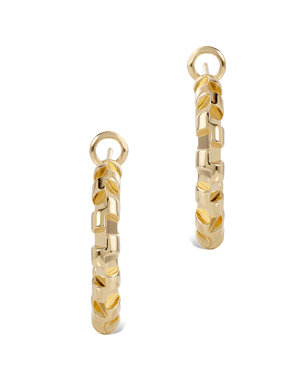 Harlee Geometric Link Hoops