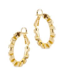 Harlee Geometric Link Hoops