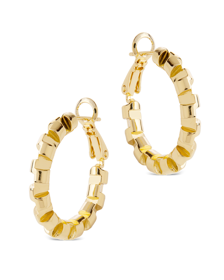 Harlee Geometric Link Hoops
