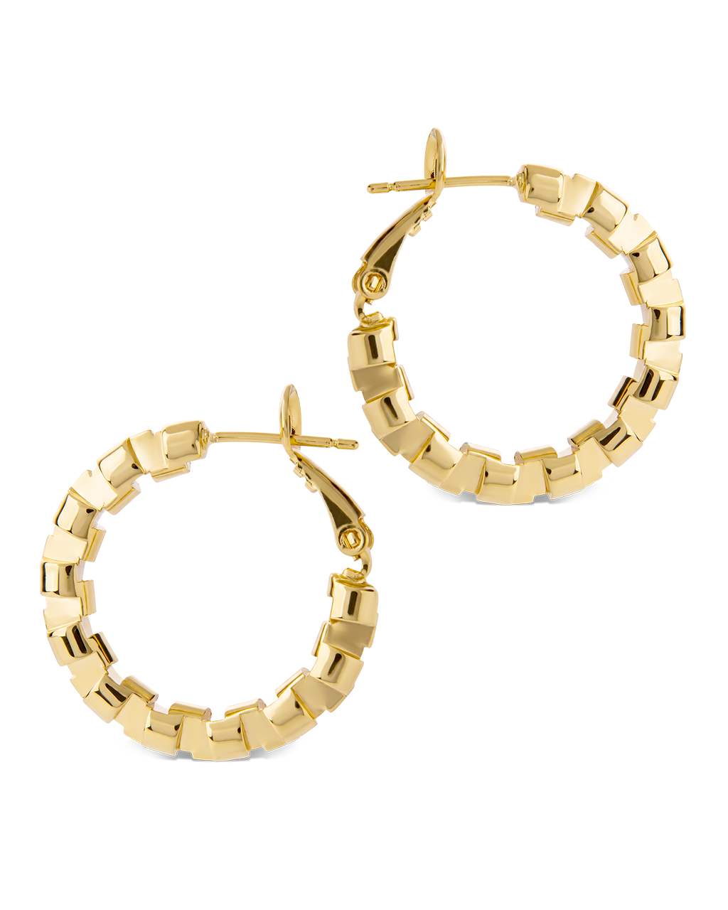 Harlee Geometric Link Hoops