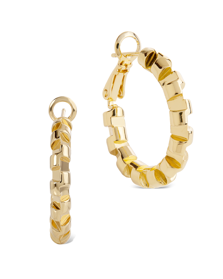 Harlee Geometric Link Hoops