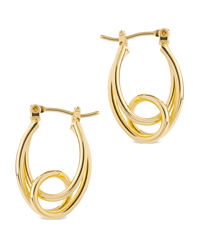 Hayden Sculpted Wave Hoops
