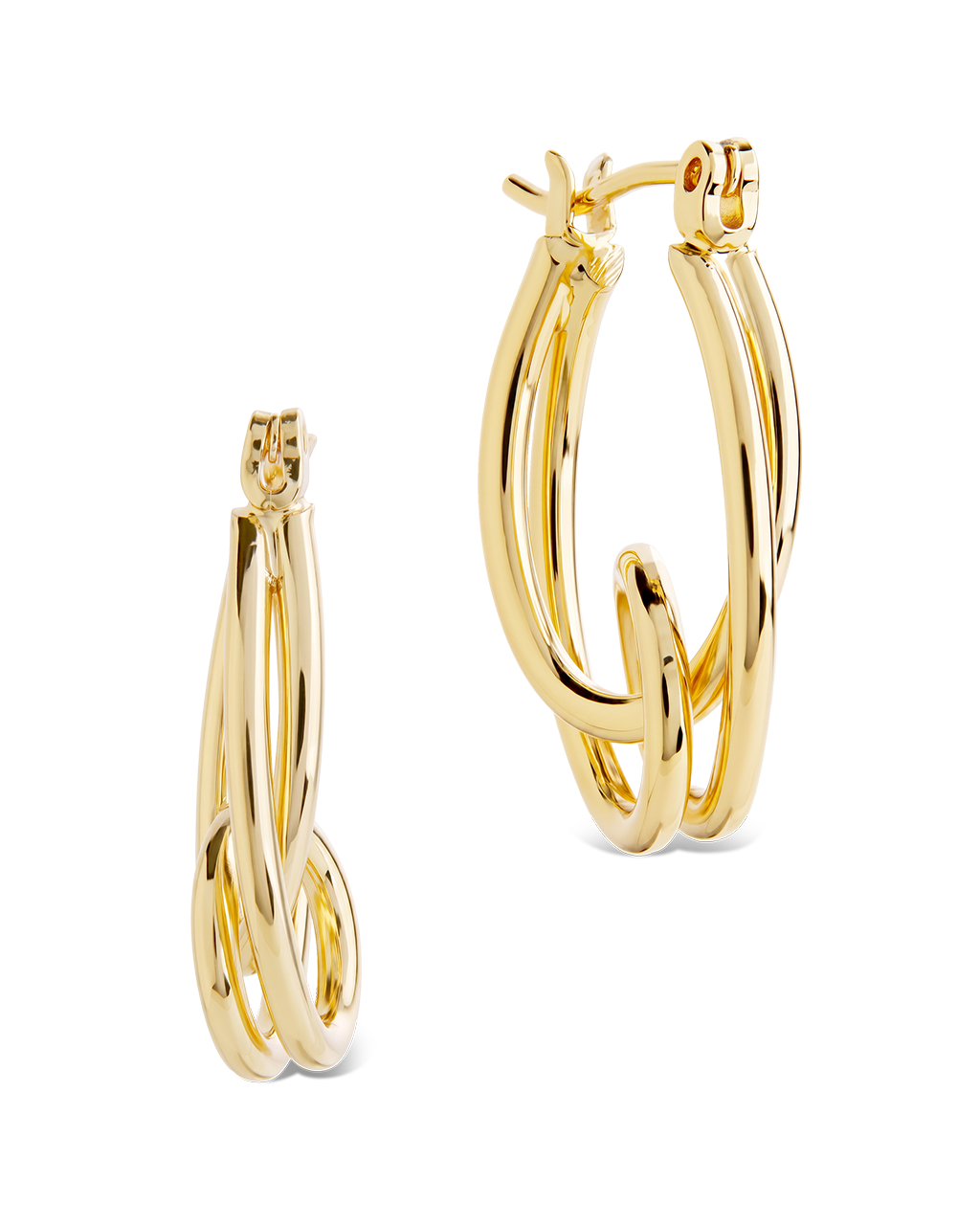 Hayden Sculpted Wave Hoops