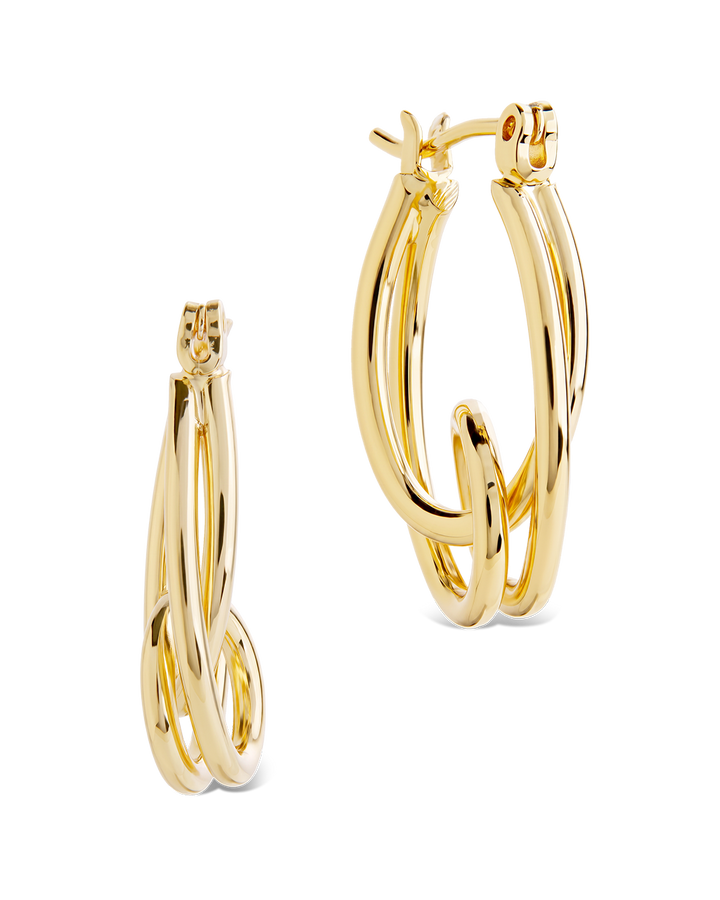 Hayden Sculpted Wave Hoops