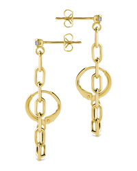 Jade Chain Drop Earrings