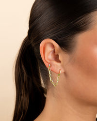 Jade Chain Drop Earrings