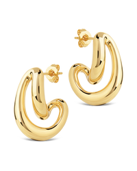 Kaia Melted Curve Hoop Earrings