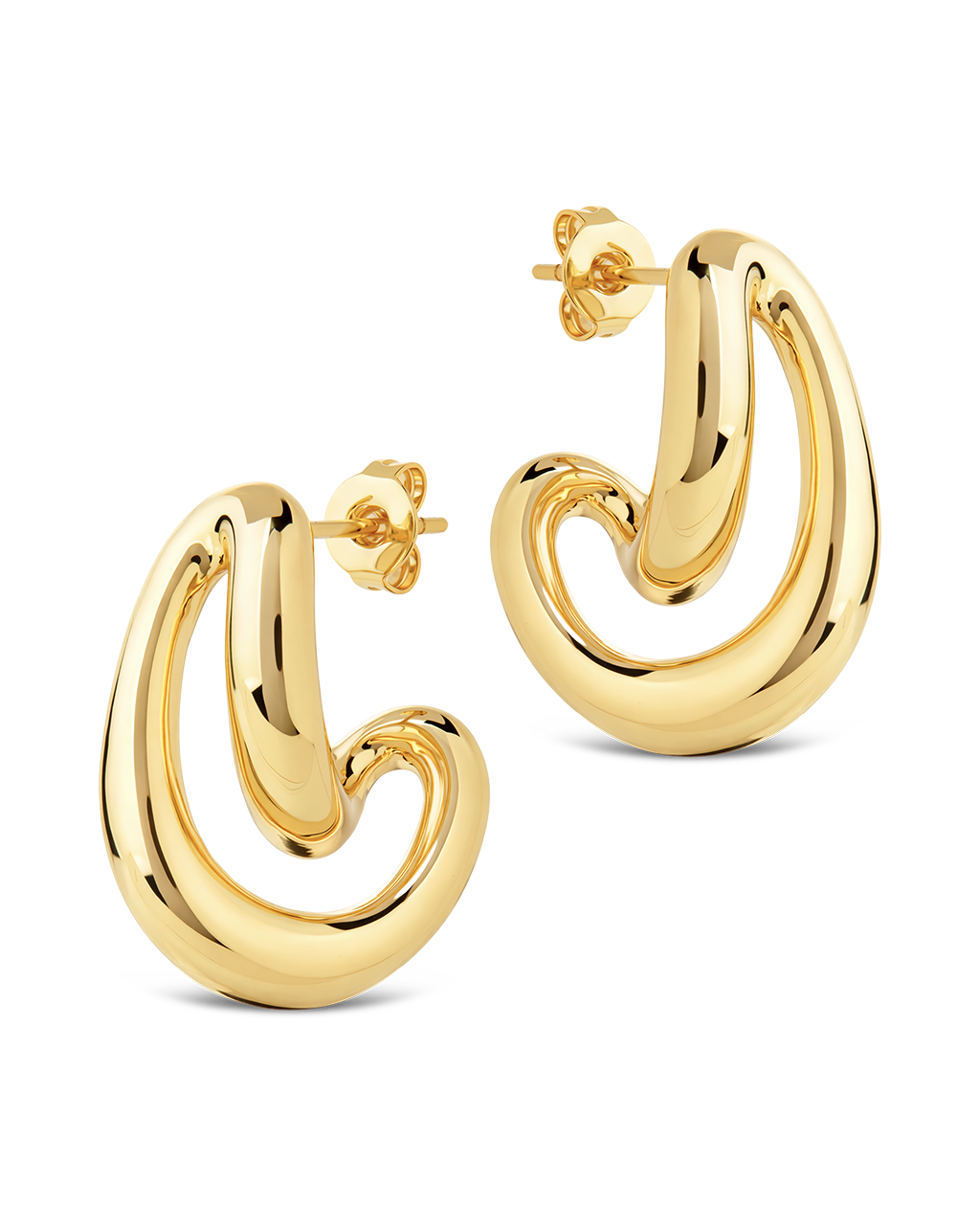 Kaia Melted Curve Hoop Earrings