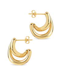Kaia Melted Curve Hoop Earrings