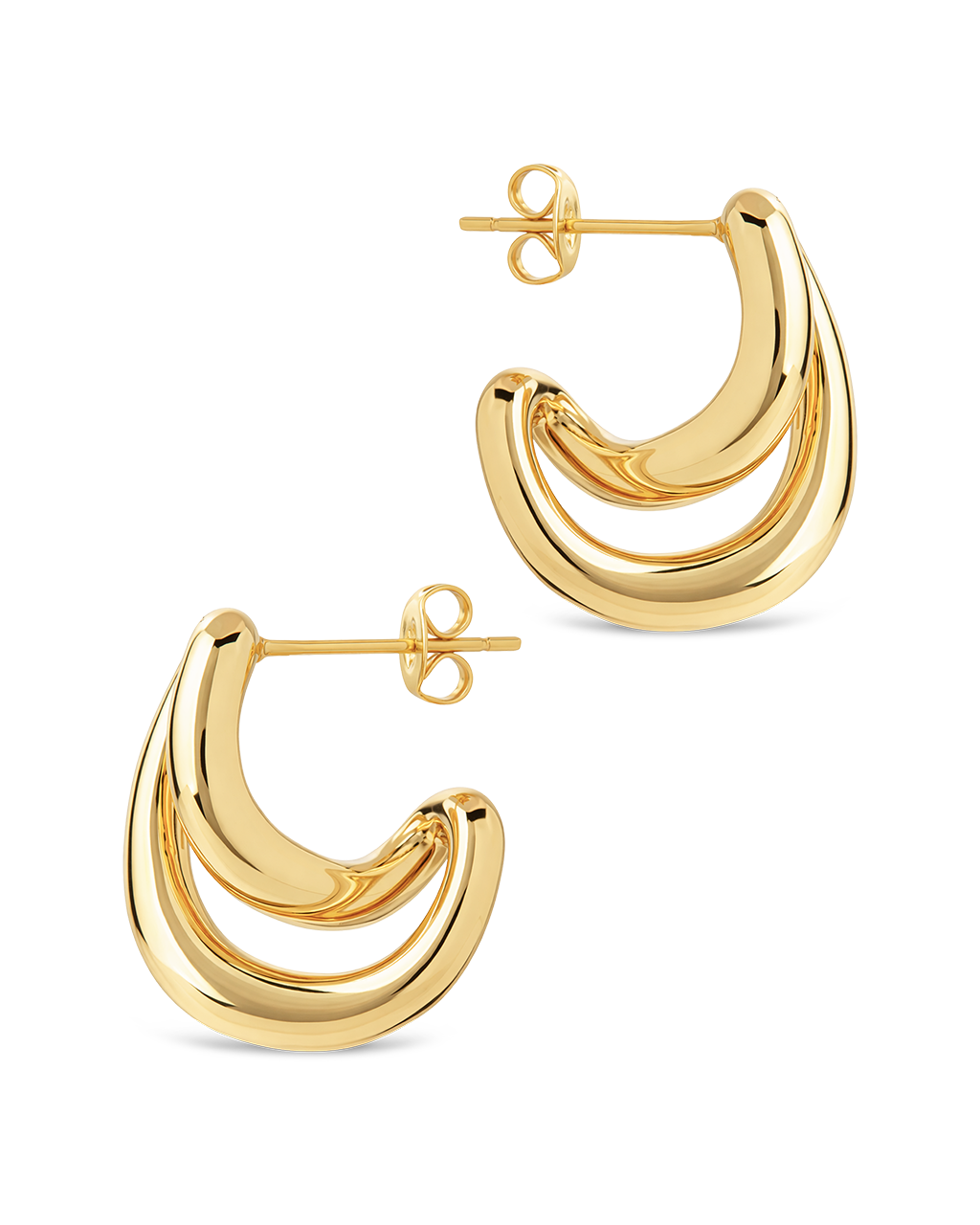 Kaia Melted Curve Hoop Earrings