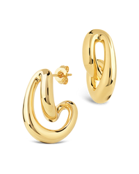 Kaia Melted Curve Hoop Earrings