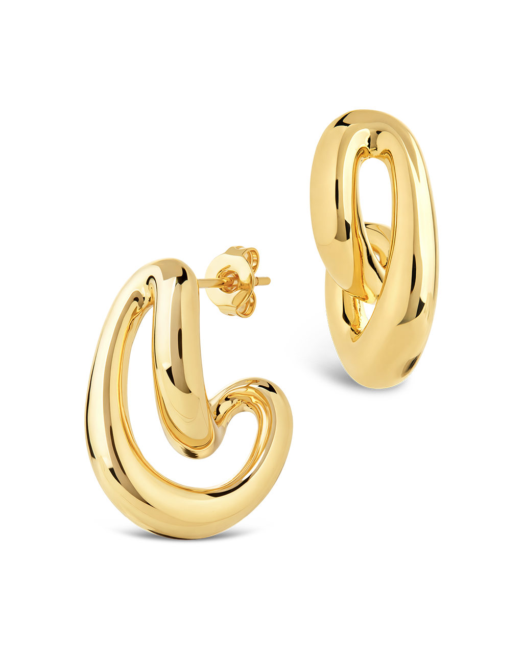 Kaia Melted Curve Hoop Earrings