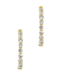 Karsyn Emerald Classic Hoops - Sterling Forever