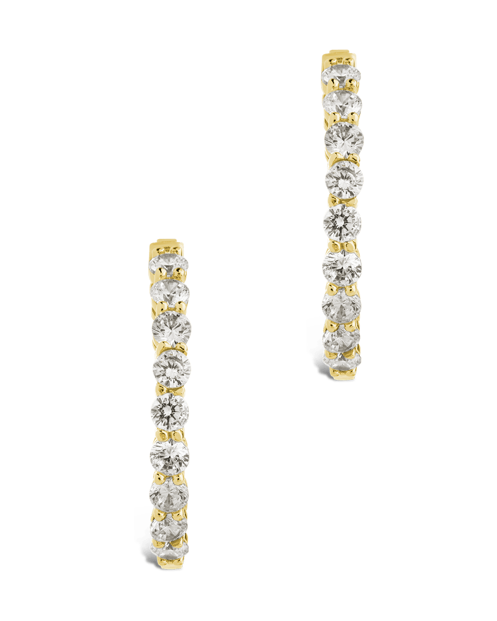 Karsyn Emerald Classic Hoops - Sterling Forever