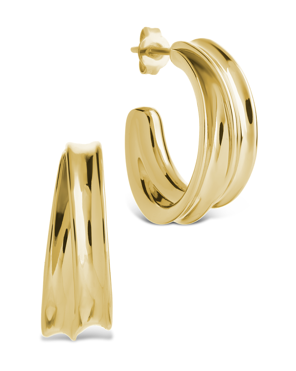 Kassidy Double Curve Bold Hoops