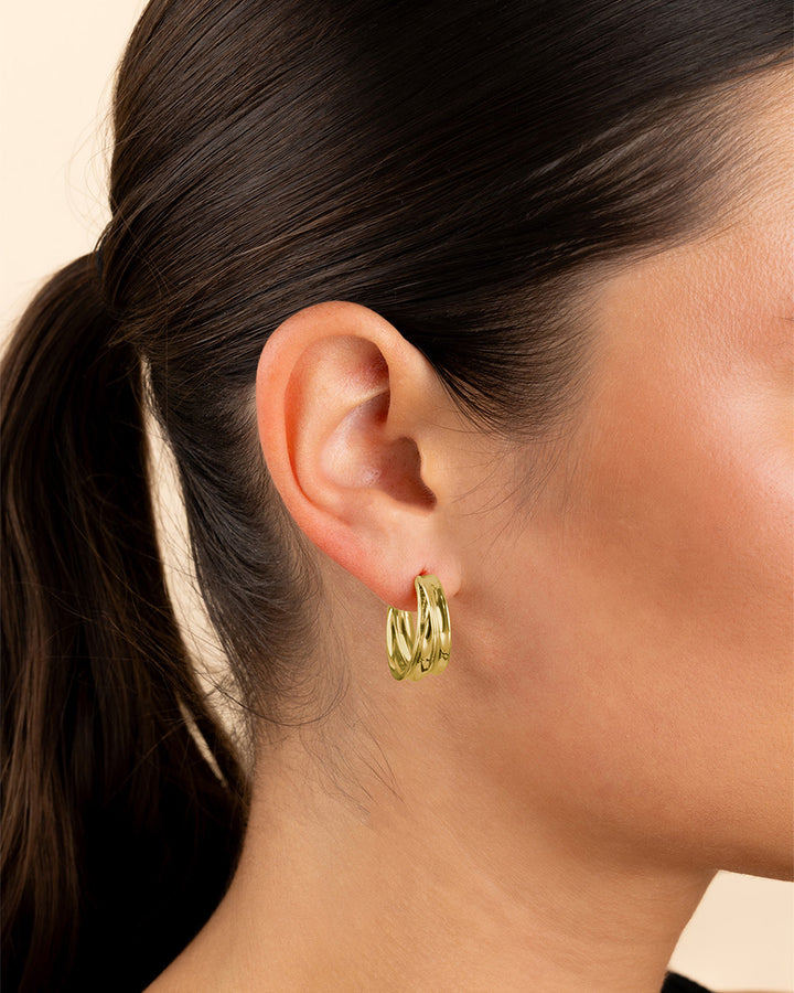Kassidy Double Curve Bold Hoops