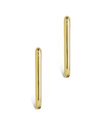Kaylani Elongated Geo Hoops - Sterling Forever