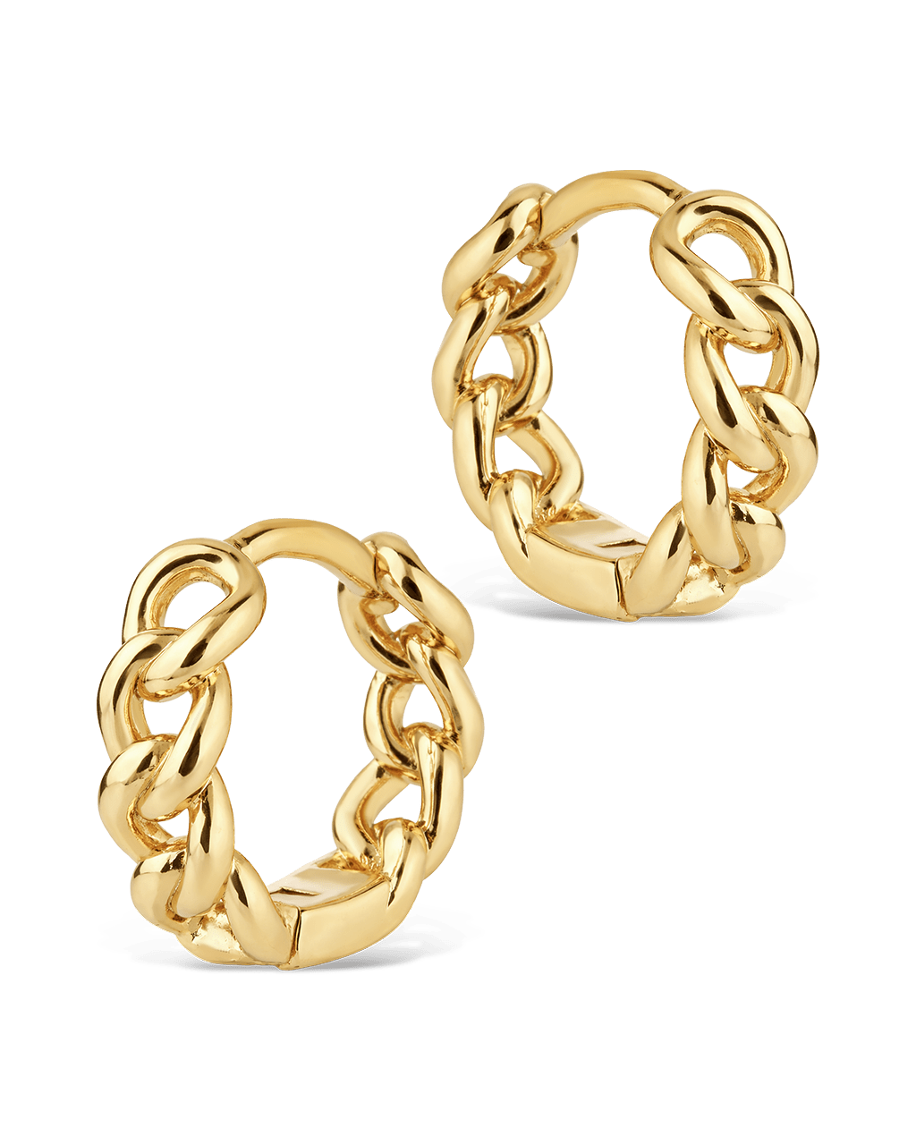 Maeve Rounded Link Hoops - Sterling Forever