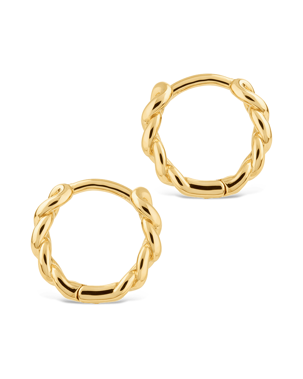 Maeve Rounded Link Hoops - Sterling Forever