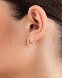 Maeve Rounded Link Hoops - Sterling Forever