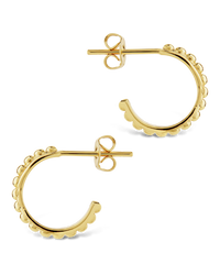 Hinged Hoop Huggie Earrings