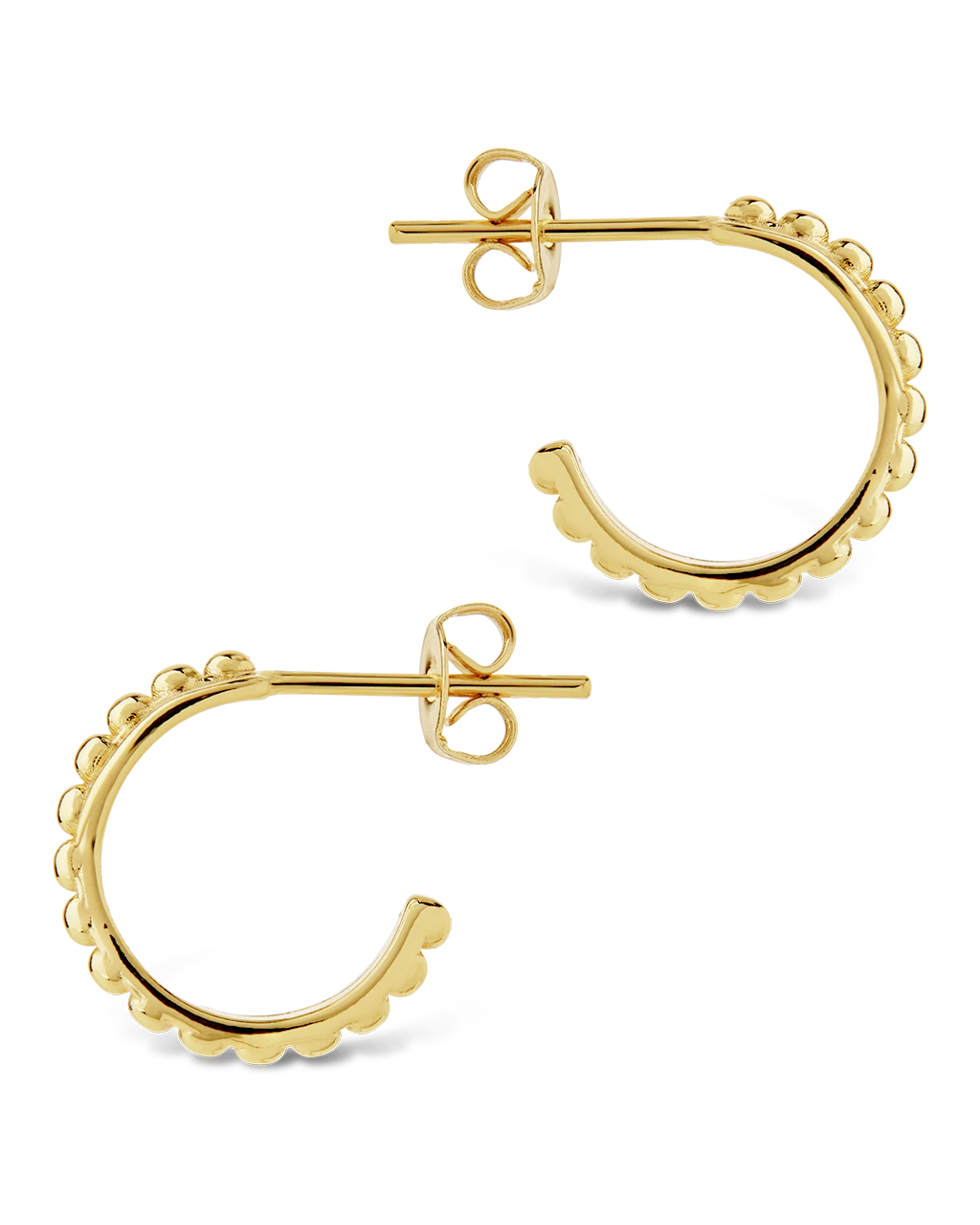 Hinged Hoop Huggie Earrings