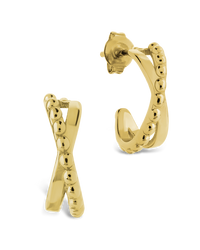 Hinged Hoop Huggie Earrings