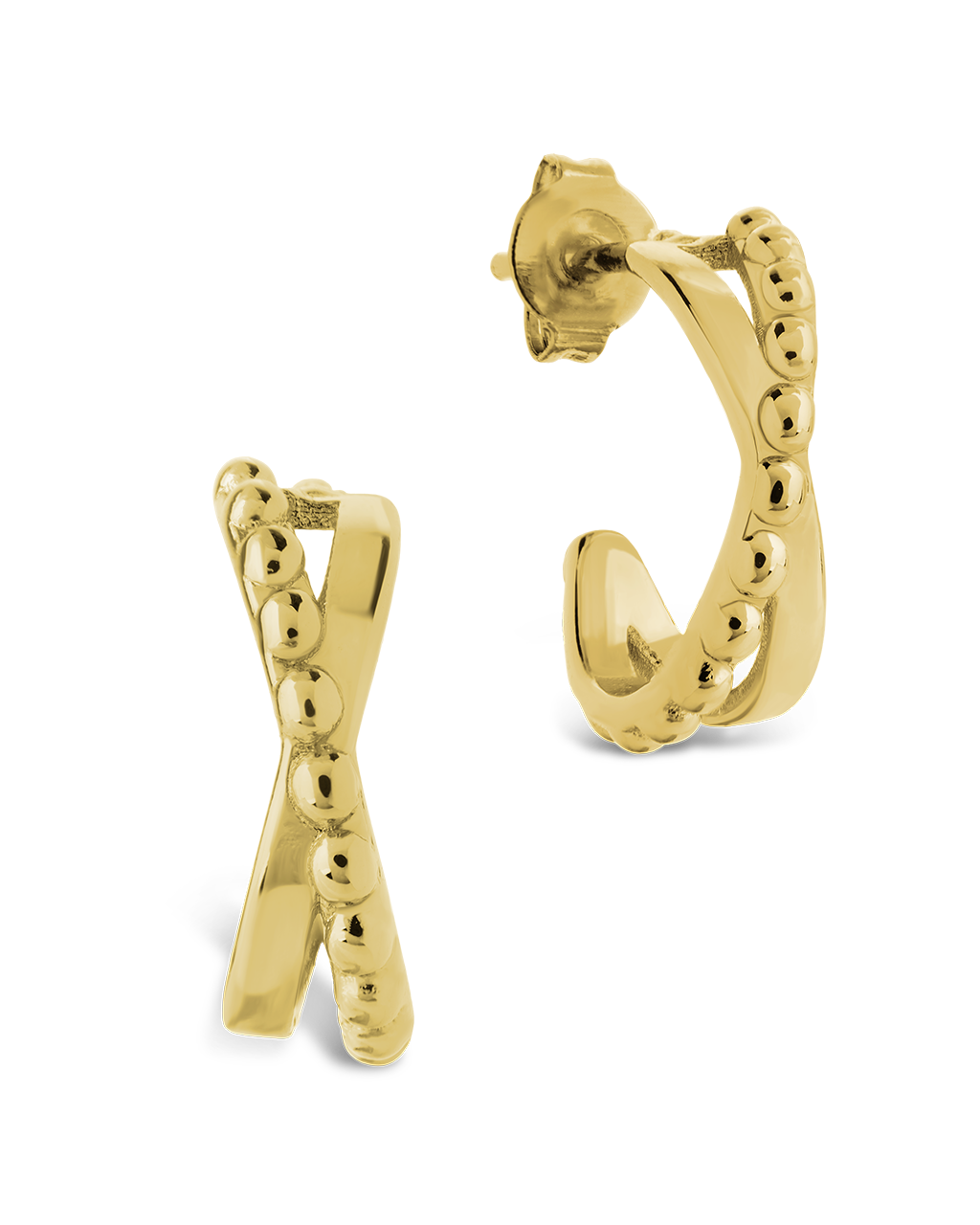 Hinged Hoop Huggie Earrings