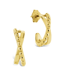 Hinged Hoop Huggie Earrings
