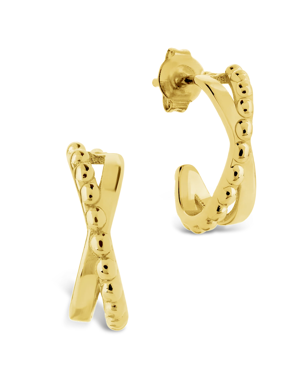 Hinged Hoop Huggie Earrings