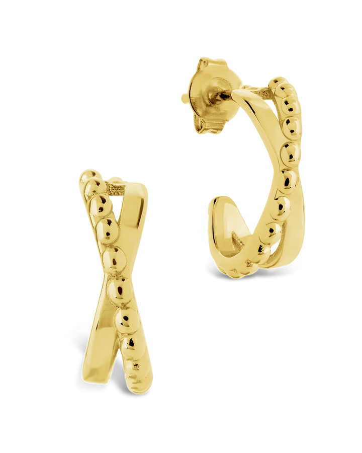 Hinged Hoop Huggie Earrings
