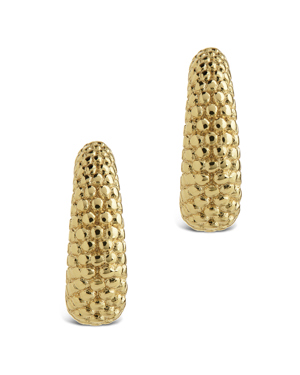 Twisted Ribbed Hoop Earrings