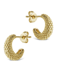 Twisted Ribbed Hoop Earrings
