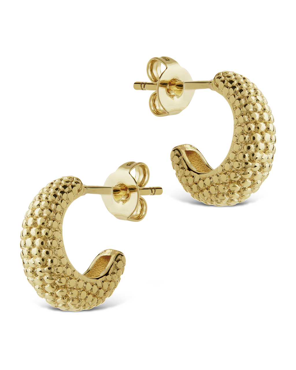 Twisted Ribbed Hoop Earrings
