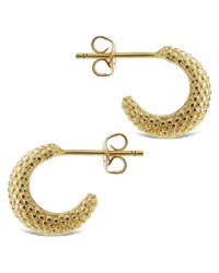 Twisted Ribbed Hoop Earrings
