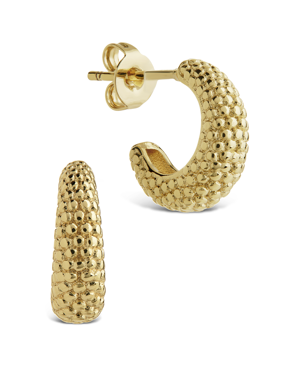 Twisted Ribbed Hoop Earrings