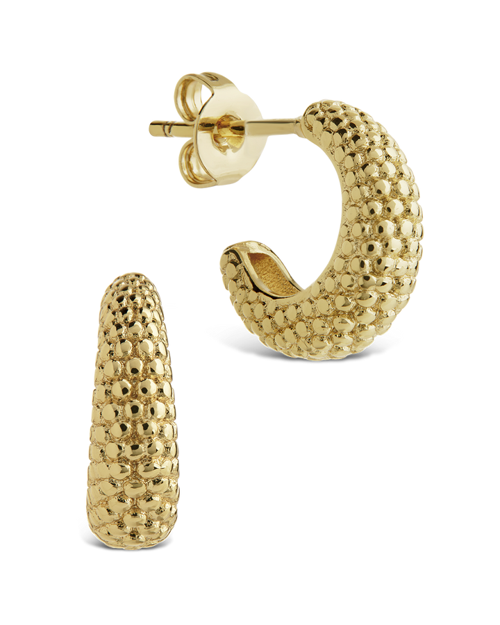 Twisted Ribbed Hoop Earrings