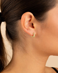 Twisted Ribbed Hoop Earrings