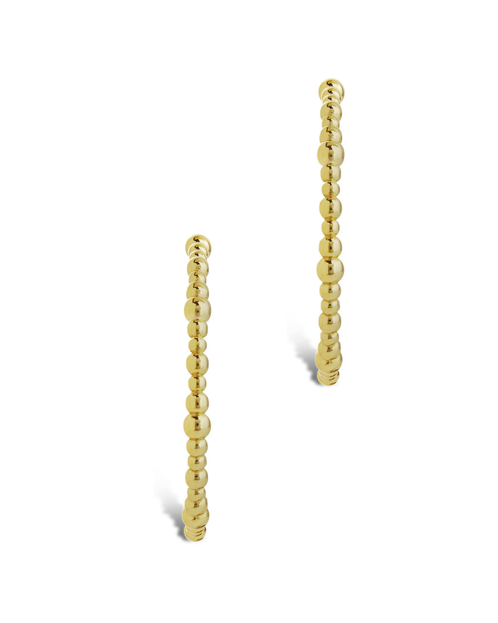 Beaded Chain Hoop Earrings