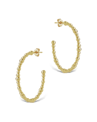 Beaded Chain Hoop Earrings