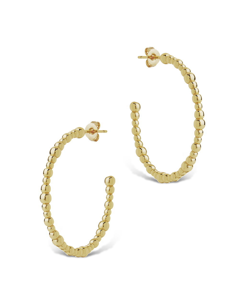Beaded Chain Hoop Earrings