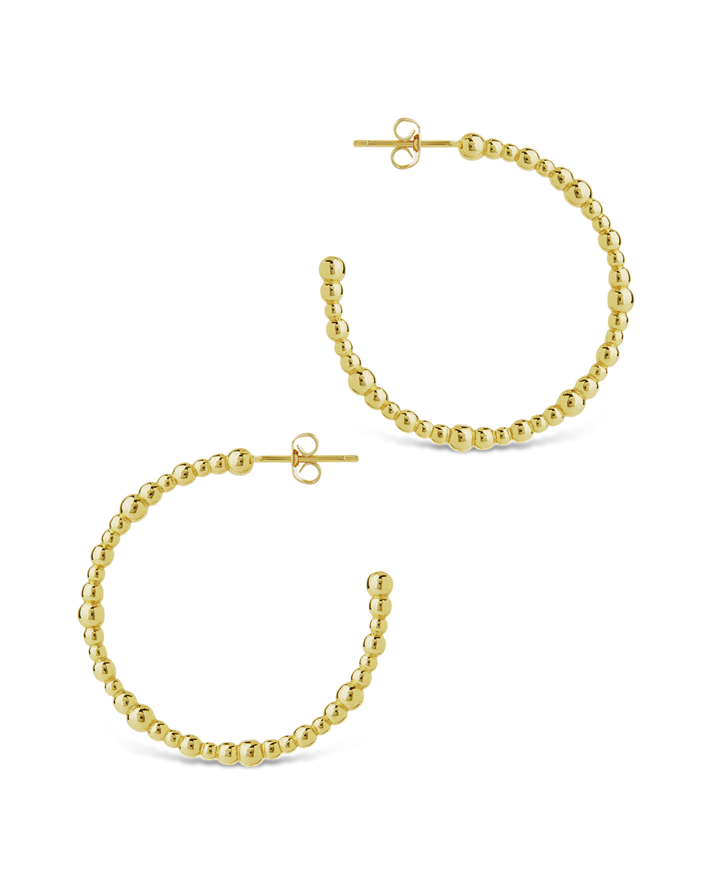 Beaded Chain Hoop Earrings