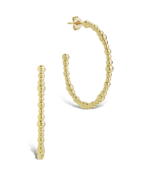 Beaded Chain Hoop Earrings
